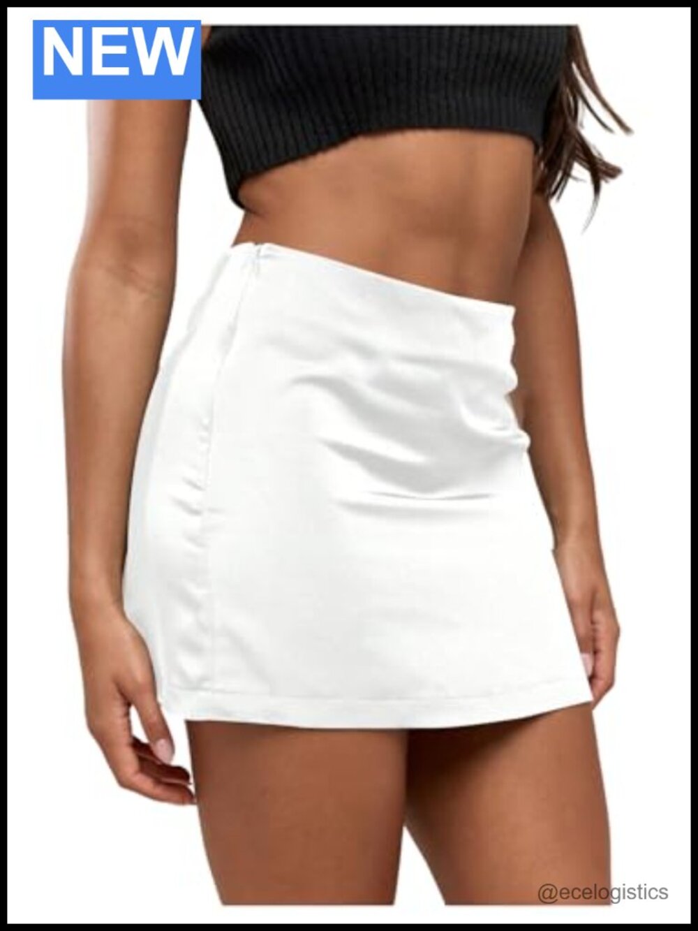 Satin High Waisted Mini Skirt Women Bodycon A-Line Summer